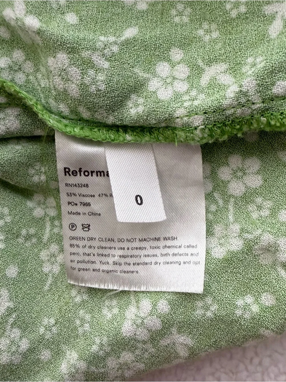Reformation Crimini Midi Slip Dress Size 0 in Elle Light Green Sundress Casual